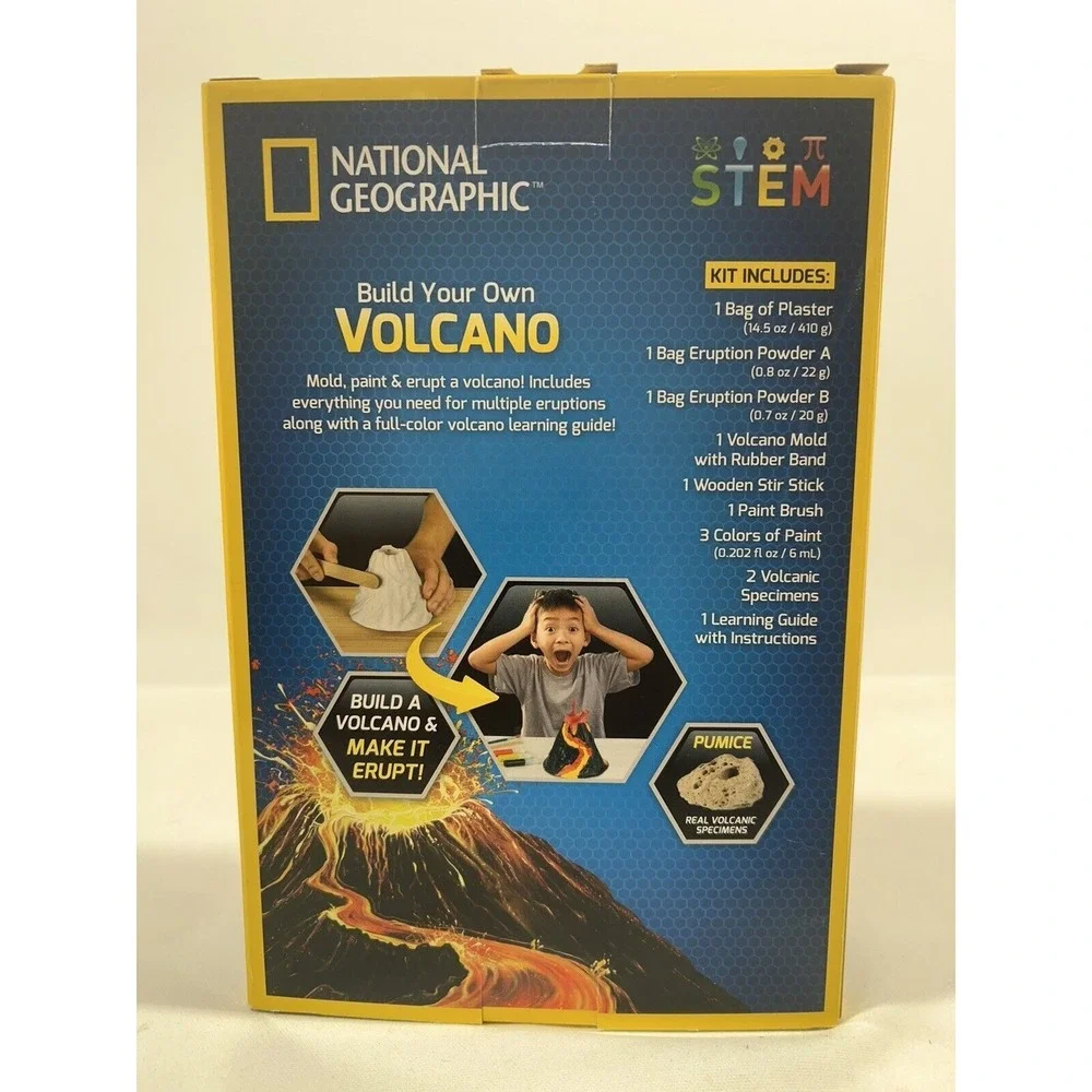 National Geographic Volcano Kit STEM Science Toy Kids Educational Experiment